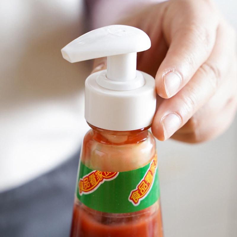 Oyster Sauce Bottle Pump Seasoning Sauce Nozzle Pressure Kitchen Essentials