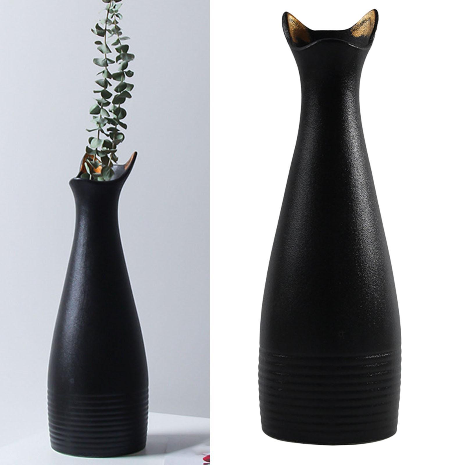 2 Pieces Cute Ceramic Dry Flower Vase Photo Props Decor Floral Arrangement