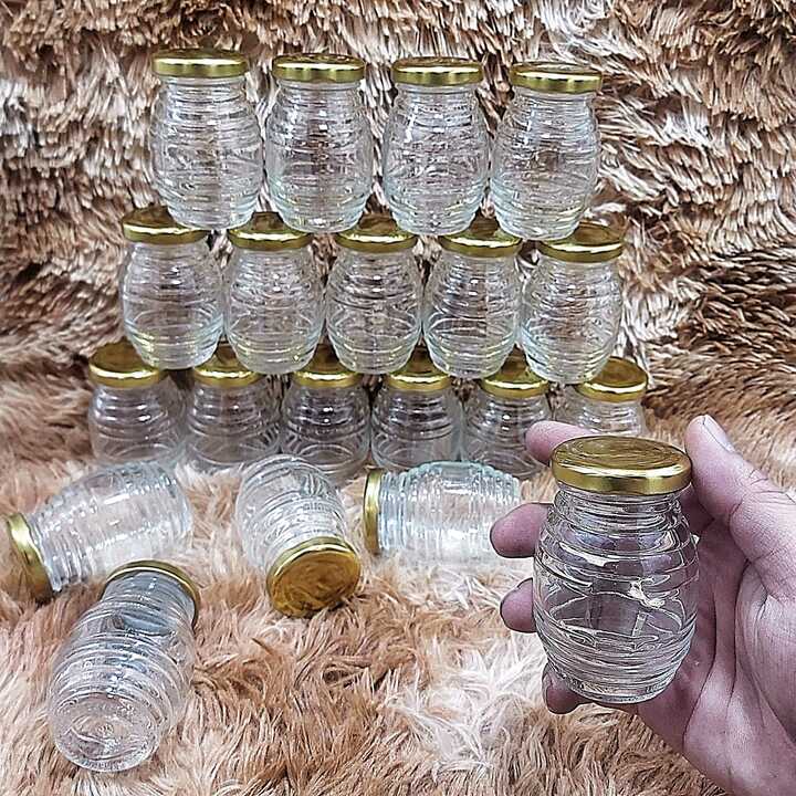 Hủ Làm Sữa Chua Thủy Tinh 100ML mẫu con ong nắp thiếc vàng – Hũ Chưng Yến - Đựng mật ong, dầu dừa, hũ đựng gia vị, thức uống, thực phẩm