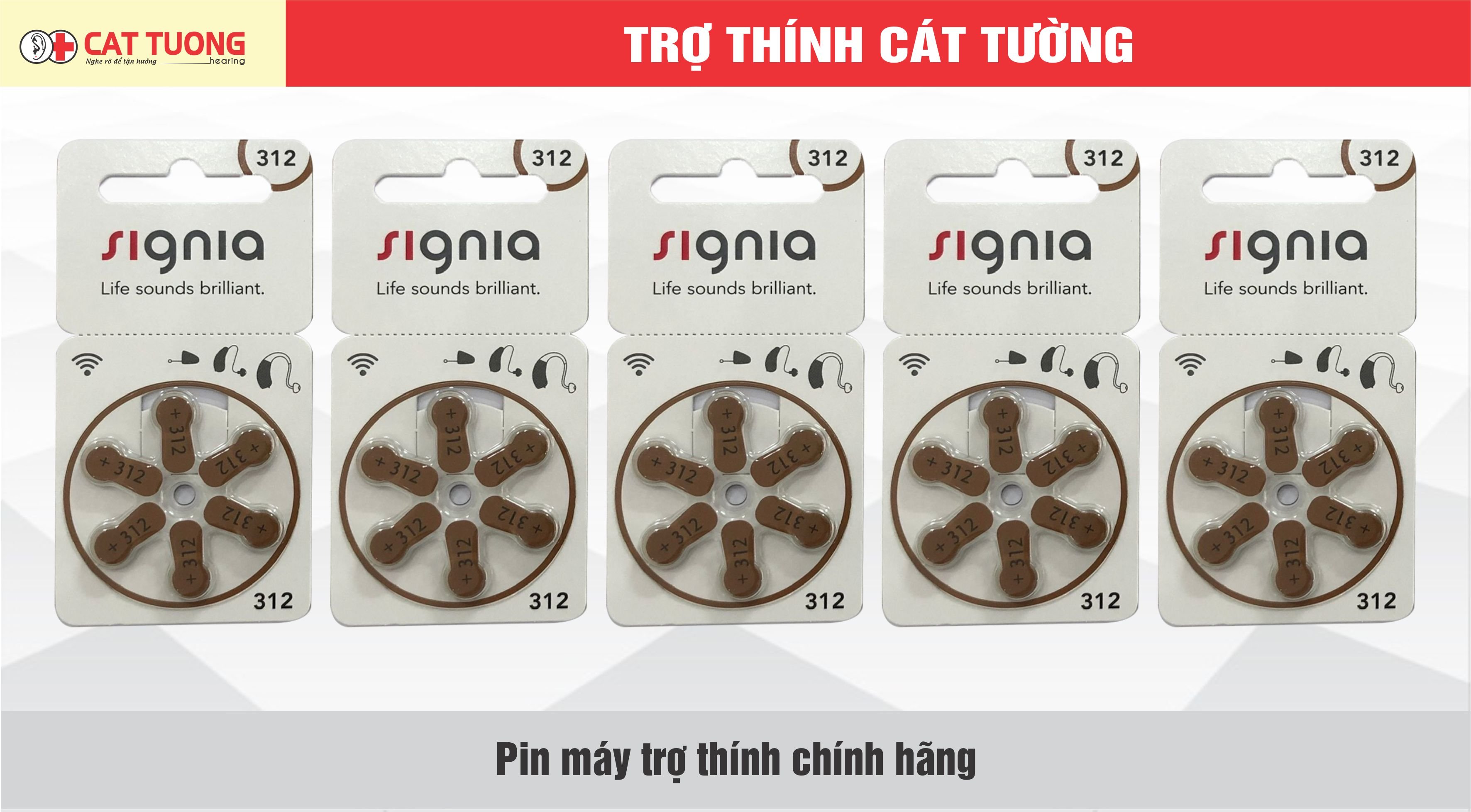 PIN MÁY TRỢ THÍNH ( pin 312 ) - Hàng chính hãng SIGNIA ( SIEMENS ), dùng cho tất cả các loại máy trợ thính RIC, ITC-ITE