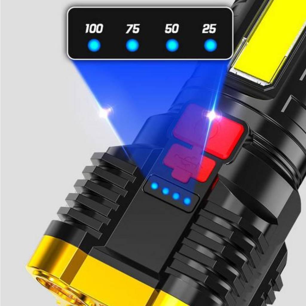 USB Flashlight Work Lamp Rechargeable Handheld Searchlight