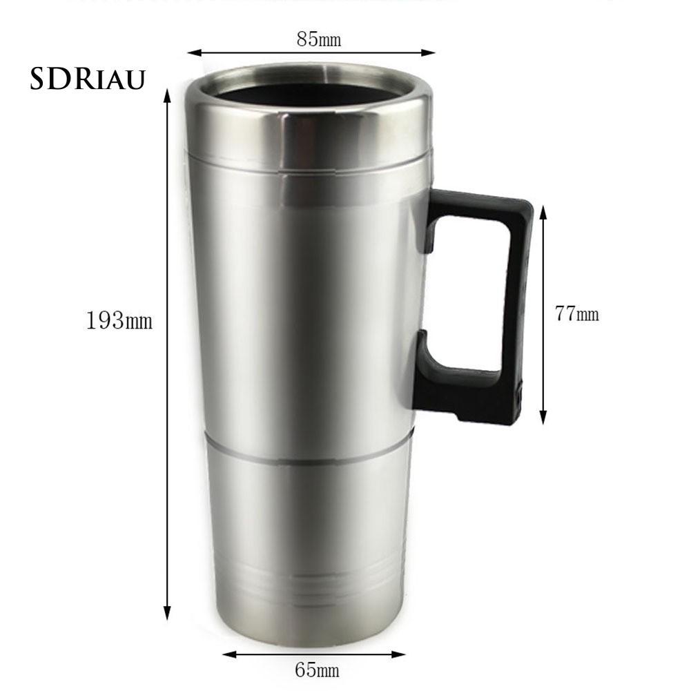 Cốc Đun Nước Bằng Thép Không Gỉ 12v / 24v 450ml Dành Cho Xe Hơi