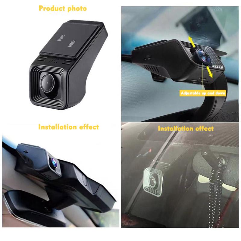 Universal Car DVR Dash Cam 4K Chế độ xem phía sau Auto Dashcam cho máy ảnh xe hơi 2160p Video Reverson DVR WiFi 24H Giám sát đỗ xe Tên màu: 1080p Lens đơn