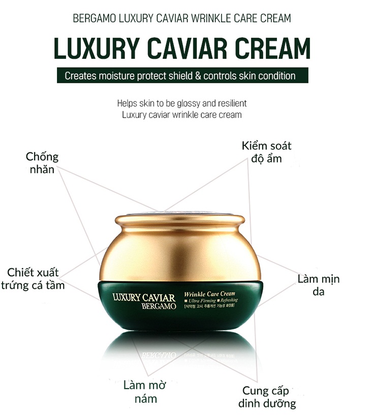 Kem Bergamo Luxury Caviar Wrinkle Care Cream 50g