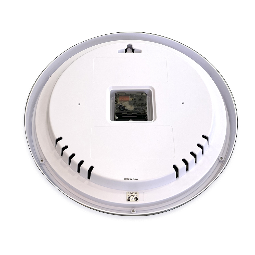 Đồng hồ treo tường Nhật Bản Rhythm CFG727NR02 – Kt 35.0 x 5.0cm, 886g. Vỏ nhựa, Dùng PIN.