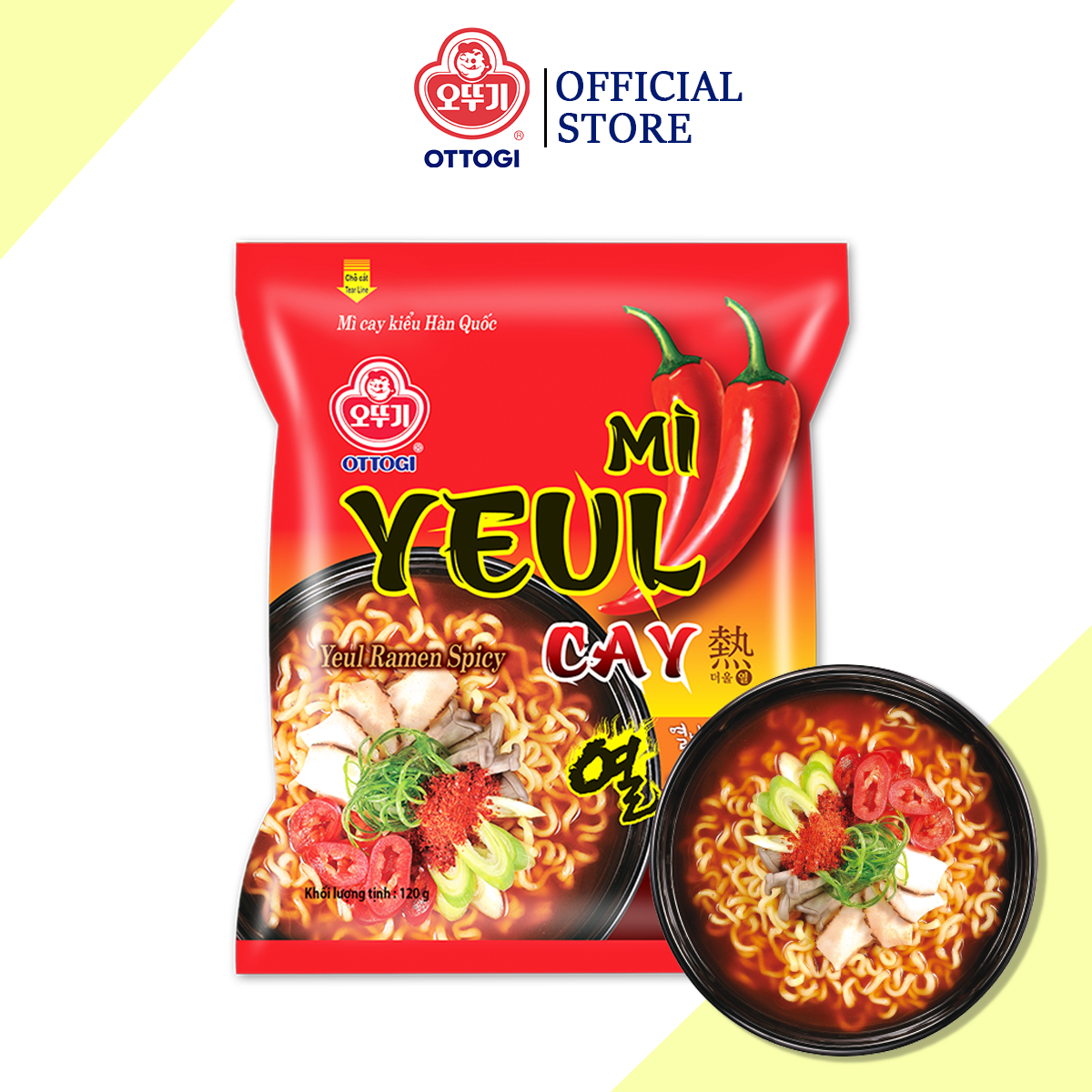 Lốc 5 Gói Mì Yeul Cay Ottogivn (5x120g)