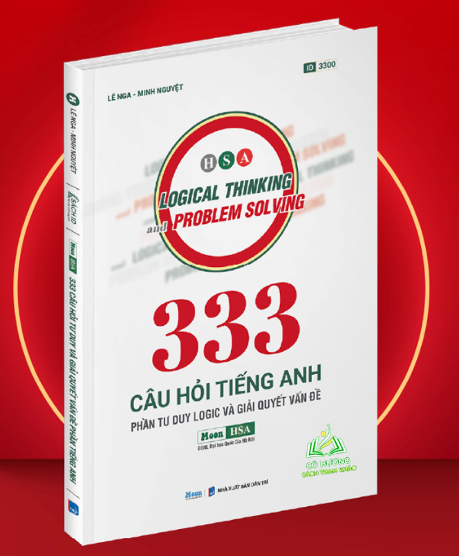 Sách ôn thi ĐGNL Hà Nội Sổ tay 333 câu hỏi tư duy và giải quyết vấn đề Tiếng anh Moonbook