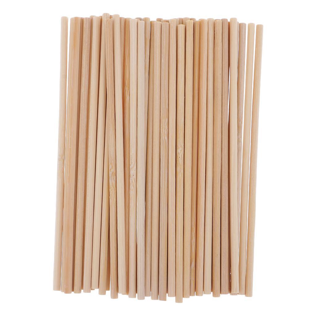 100pcs Wooden Dowel Rods 6 inch - 4mm Hardwood Dowels - Craft Dowels for Woodworking Project