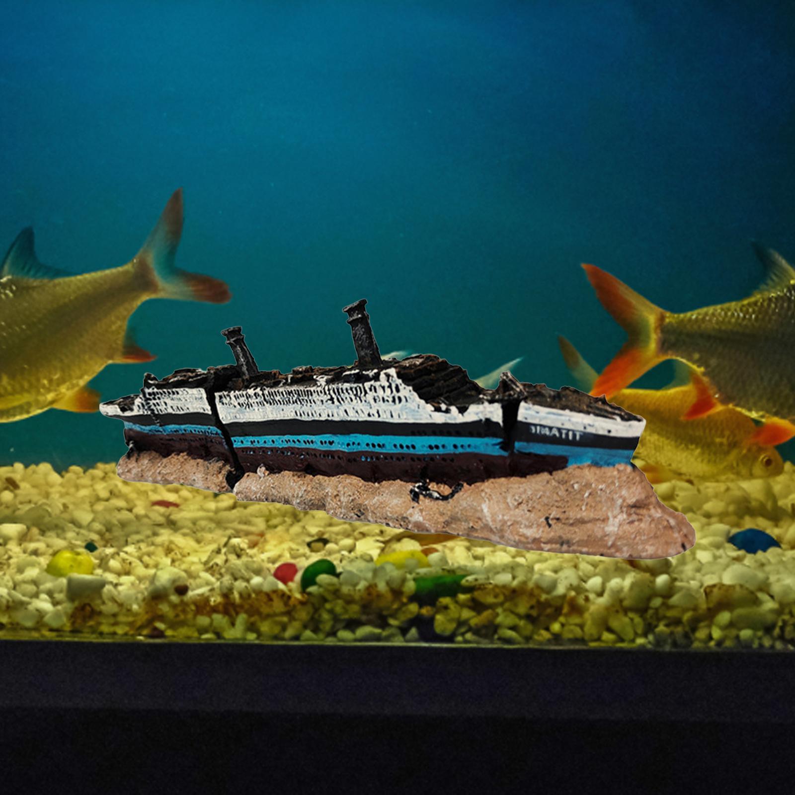 Fish Tank Titanic Shipwreck Decoration Collection Resin Fish Tank Decoration