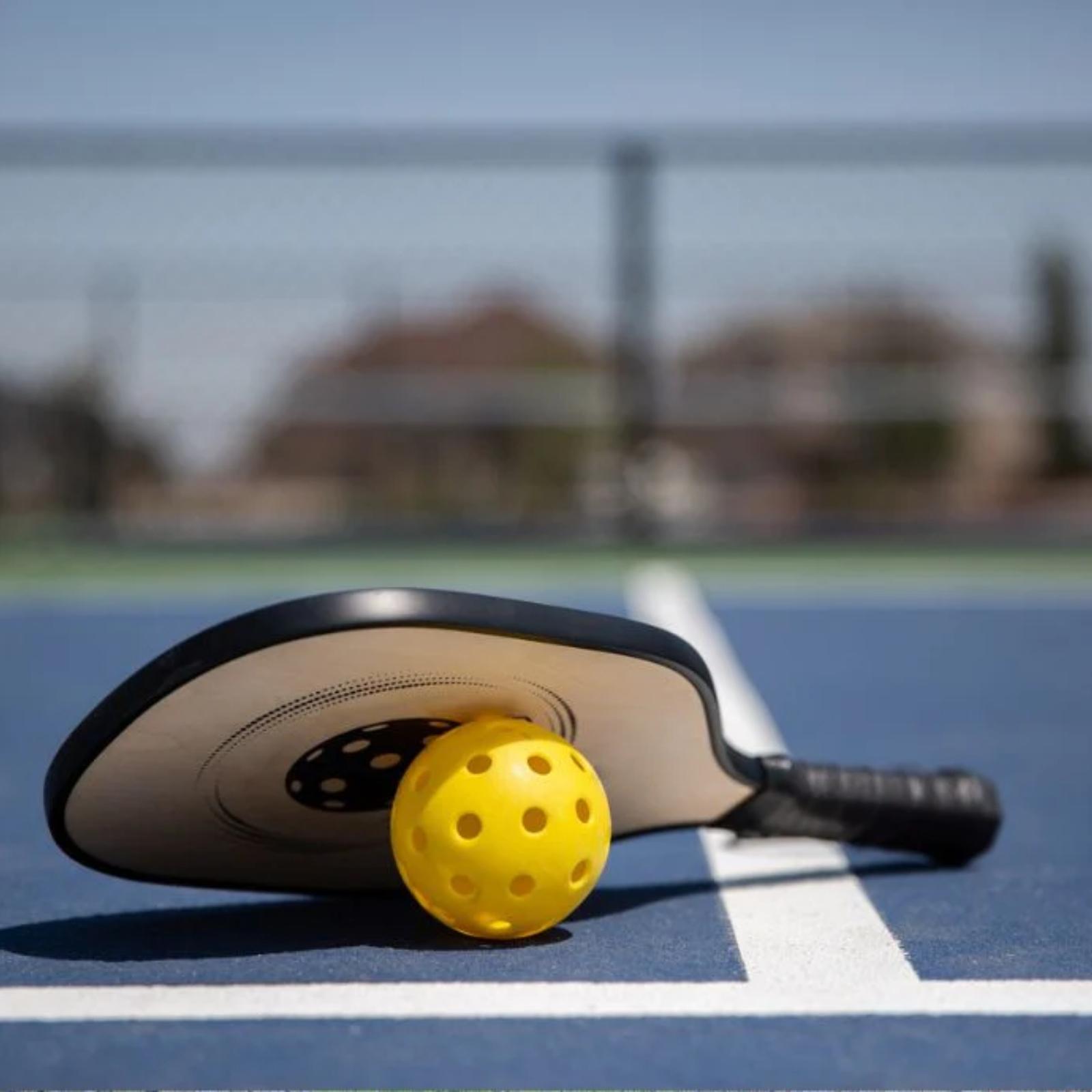 Bóng Pickleball ProKennex trong nhà ngoài trời chất lượng set 6 quả xoay bền thi đấu, bóng pickleball Prokennex lẻ, túi vợt Pickleball đen chất lượng