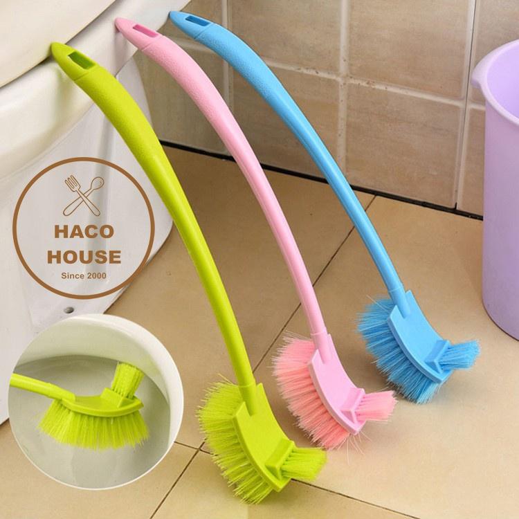 Dụng cụ cọ bồn cầuChổi cọ toilet 2 đầu - Dụng cụ rửa nhà vệ sinh