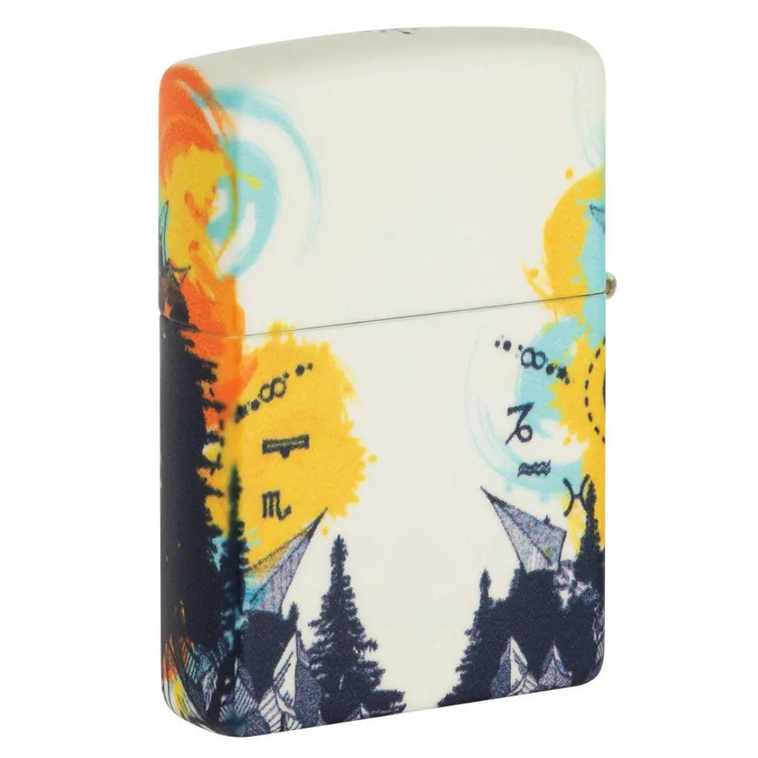 Bật Lửa Zippo Compass Design Glow in the Dark - Zippo Chính Hãng Sơn 540 Màu Phát Sáng Trong Bóng Tối - Hình La Bàn Phiêu Lưu
