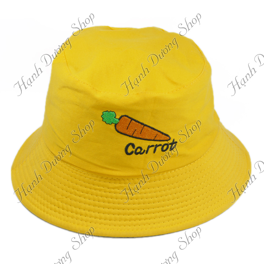 Nón bucket 2 mặt cà rốt cầu vồng mũ bucket mũ tai bèo 2 màu Carrot và cầu vồng dùng cả nam nữ - Hạnh Dương