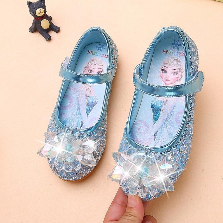 Cho Bé Giày họa tiết công chúa Elsa hoạt hình Frozen thời trang mùa hè dành cho trẻ em 2- 12 tuổi