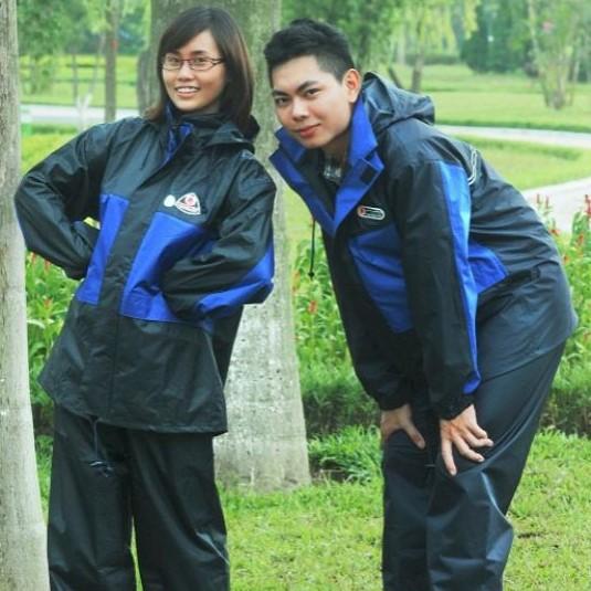 Áo Mưa Bộ Cao Cấp 2 Lớp - Quần Áo Mưa 1 Người Có Mũ, Túi Đựng, Khóa Kéo Siêu Bền, Không Thấm Nước Đủ Size