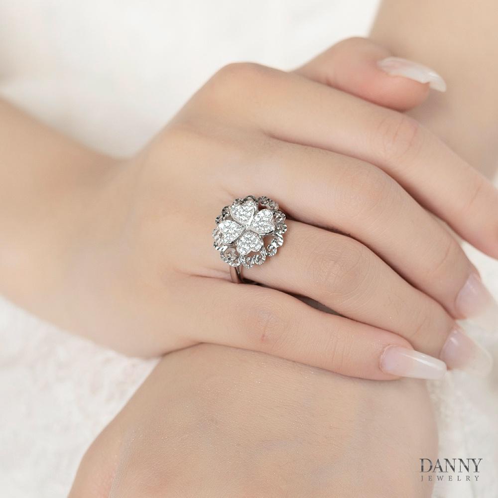Nhẫn Nữ Bạc 925 Danny Jewelry Xi Bạch Kim Đính Đá CZ KI4GZ025