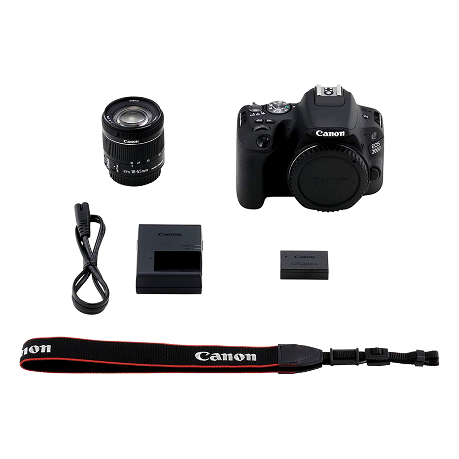 Máy Ảnh Canon EOS 200D Kit 18-55mm (Đen)  - Hàng Chính Hãng - Tặng Kèm Thẻ Nhớ Và Túi Đựng Máy Ảnh