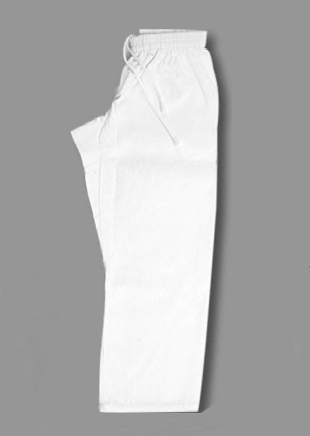Quần võ màu trắng karate, taekwondo, judo vải kaki cotton dày người mặc cao từ 1m30 đến 1m80