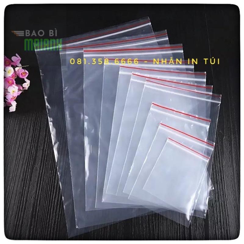 100 GRAM Túi Zip chỉ đỏTúi ziper số ,đựng thực phẩm , phụ kiện...siêu bền siêu kín