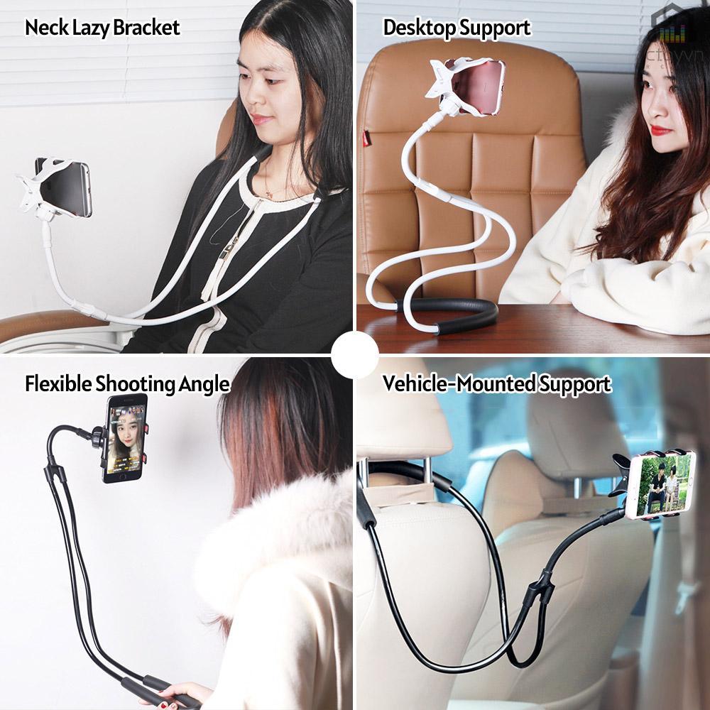 Giá đỡ điện thoại đeo cổ đa năng linh hoạt màu đen cho iPhone