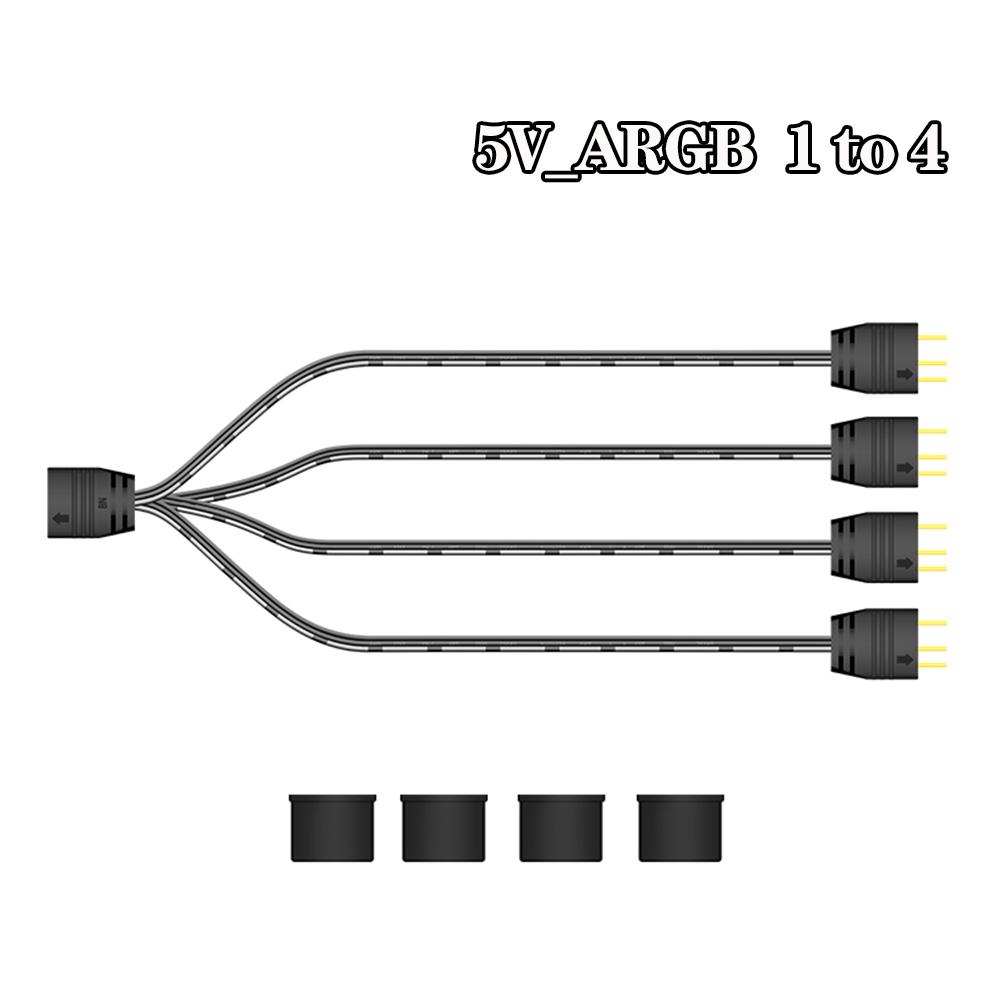 5V 3 pin 3pin đến SATA Argb Bộ điều khiển mini Hub Quạt máy tính LED LED LED CPU Làm mát nước làm mát Cáp điều khiển RGB