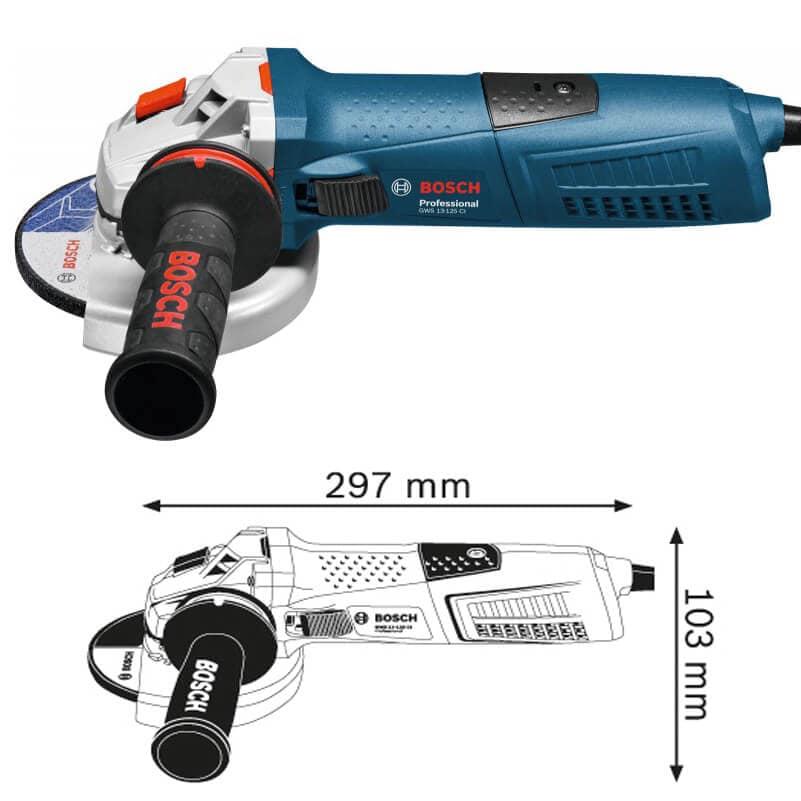 MÁY MÀI GÓC NHỎ 1300W 125MM BOSCH GWS 13-125 CI - HÀNG CHÍNH HÃNG