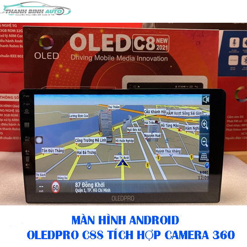 Màn Hình Android cho Ô Tô 0LEDPR0 C8s New Tích Hợp Camera 360 9 inch Ram 3-32 Chip 8 Nhân. Lắp Xe Ô Tô, Bh 18 Tháng