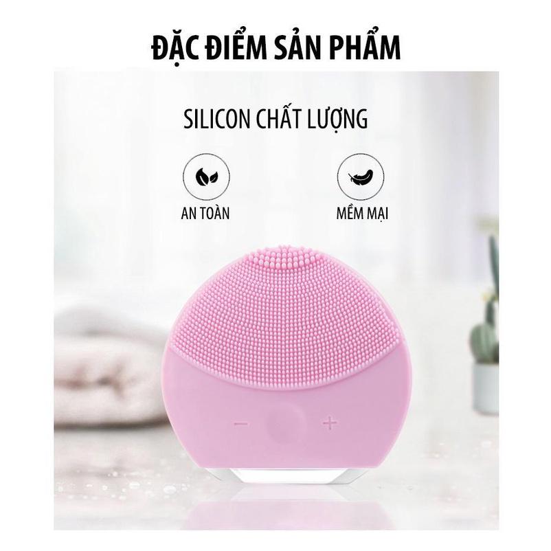 Máy rửa mặt cầm tay FOREVER - Đầu silicone giúp làm sạch hiệu quả, chế độ rung tùy chỉnh -BÍCH CHI CHUYÊN SĨ