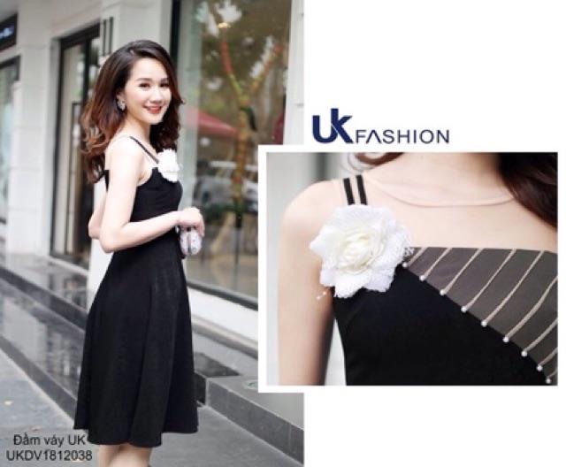 Đầm tiệc phối lưới đính hoa