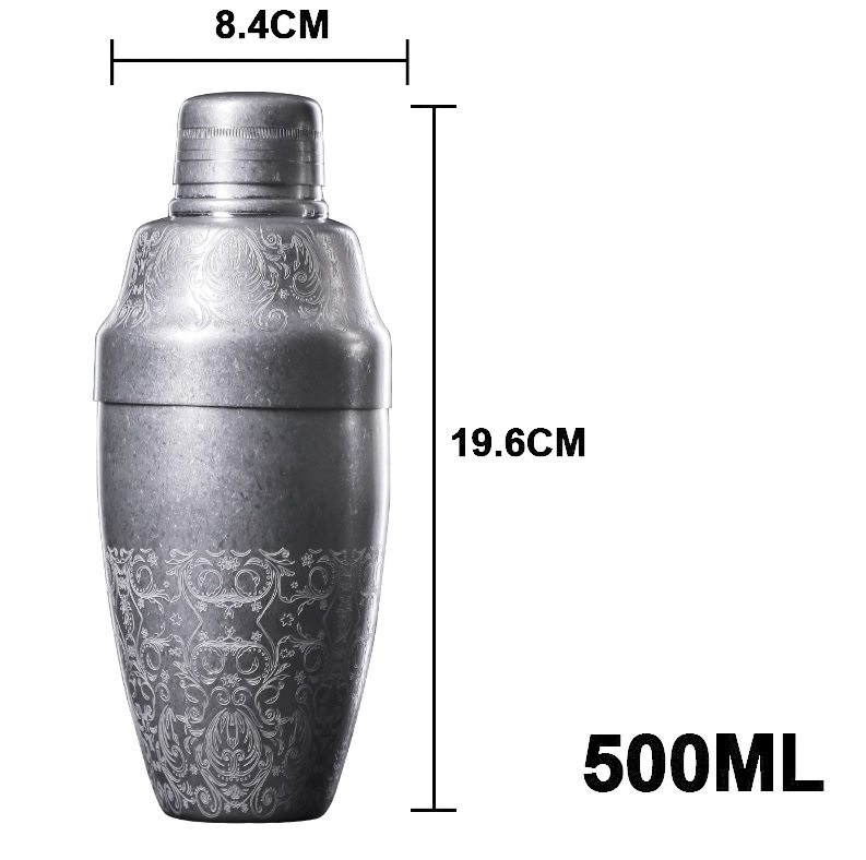 Standar Shaker Classic American 500ml bạc nhám - Dụng cụ bartender