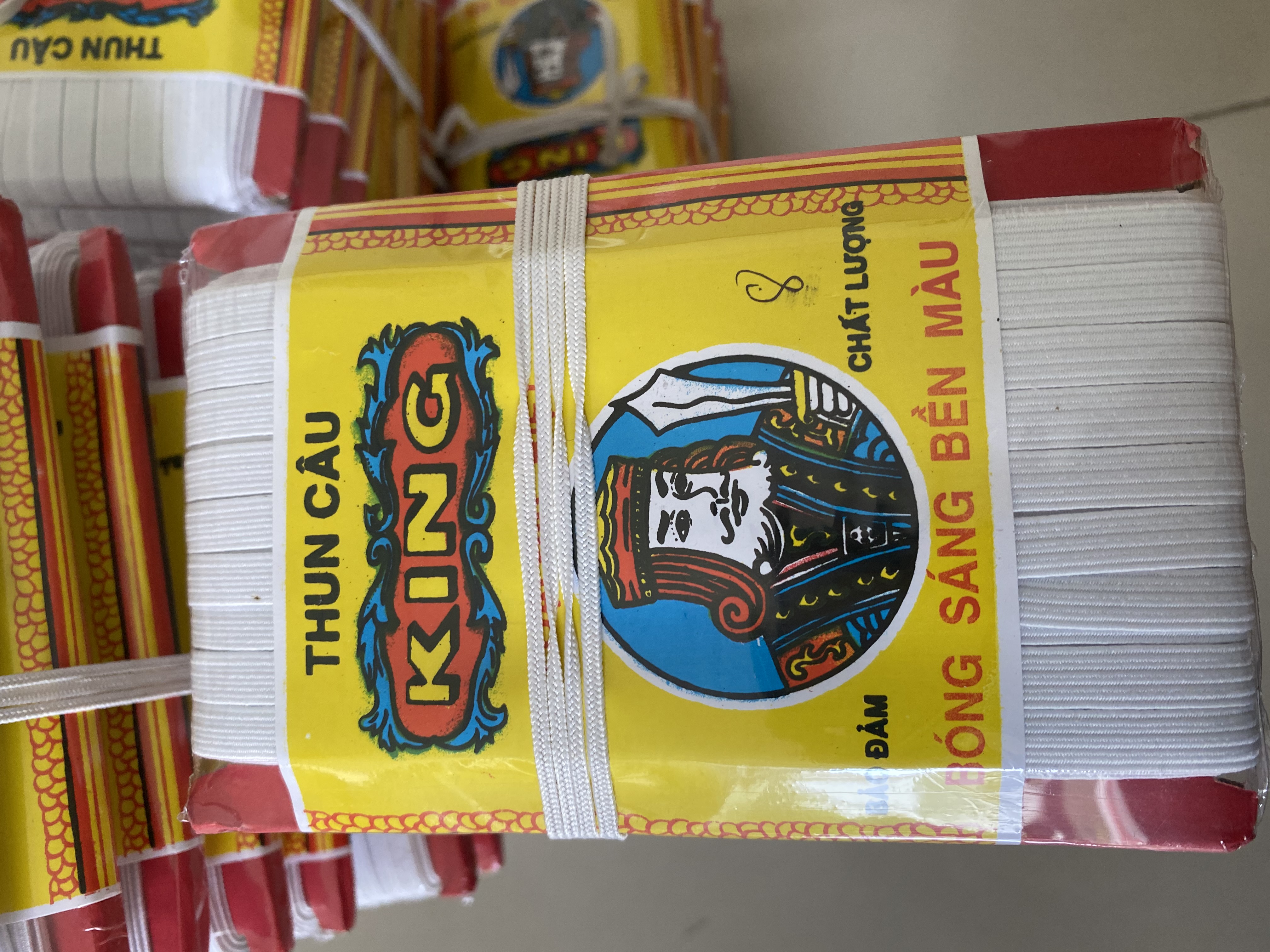 Thun King bản 7mm (số 8) vỉ 20 mét may scrunchies, luồn quần áo, bo, nhún