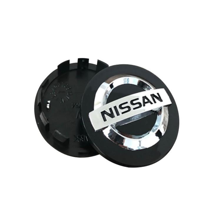 Logo chụp mâm, vành bánh xe ô tô hãng xe Nissan, kích thước 54mm/ Mã NS54