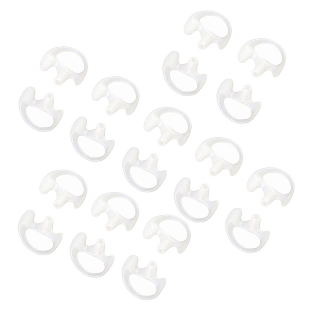 20x Clear Silicone Earbuds for Walkie Talkie Covert Acoustic Tube Earpiece