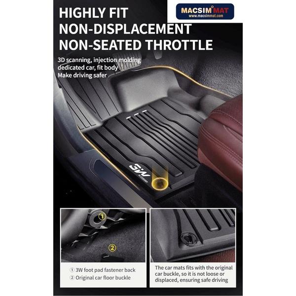 Thảm lót sàn xe ô tô JAGUAR XFL 2013- đến nay Nhãn hiệu Macsim 3W chất liệu nhựa TPE đúc khuôn cao cấp - màu đen