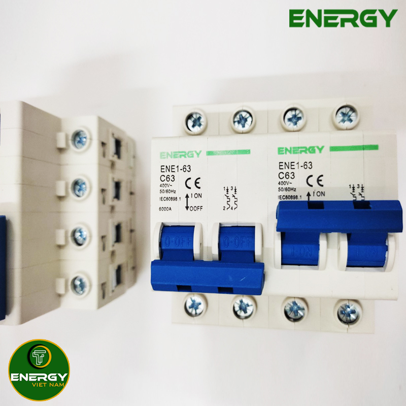 Át Đảo Chiều 63A 2P 220V - Cầu Dao Đảo Chiều Dạng Aptomat MCB 2P 63A Energy