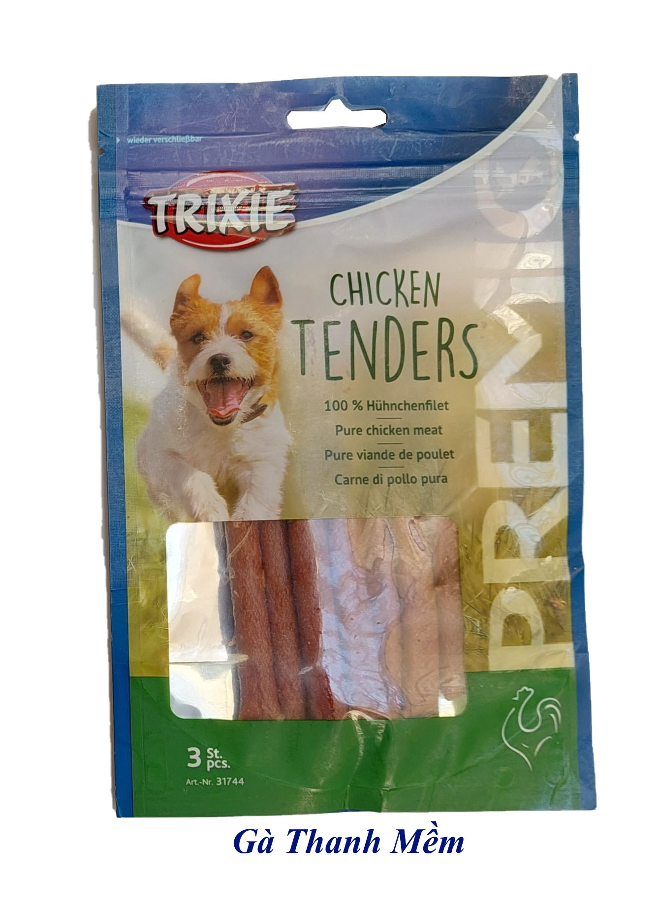 Bánh thưởng cho Chó Trixie Chicken Tenders Gói 75g Hương vị thơm ngon Giúp bổ sung dinh dưỡng Bổ sung canxi cho thú cưng