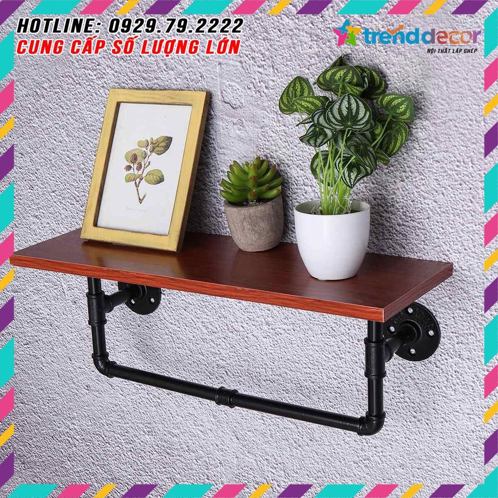 Giá treo kiêm kệ ống nước treo tường gỗ