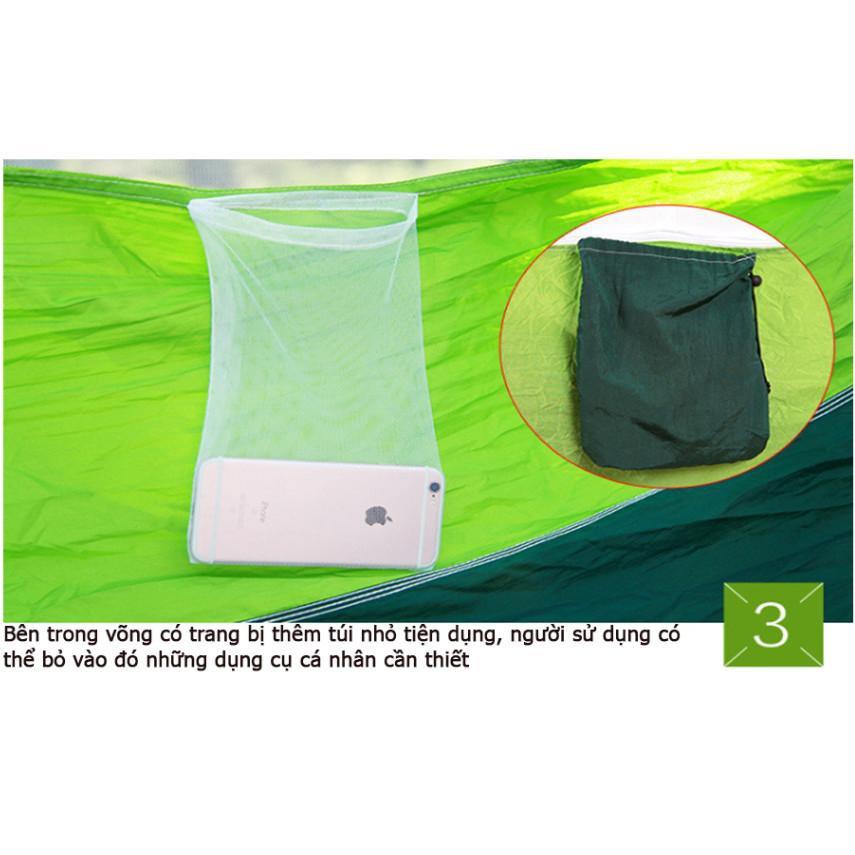 Võng du lịch có mùng HomeCarpet sợi Poyester cao cấp - Home and Garden