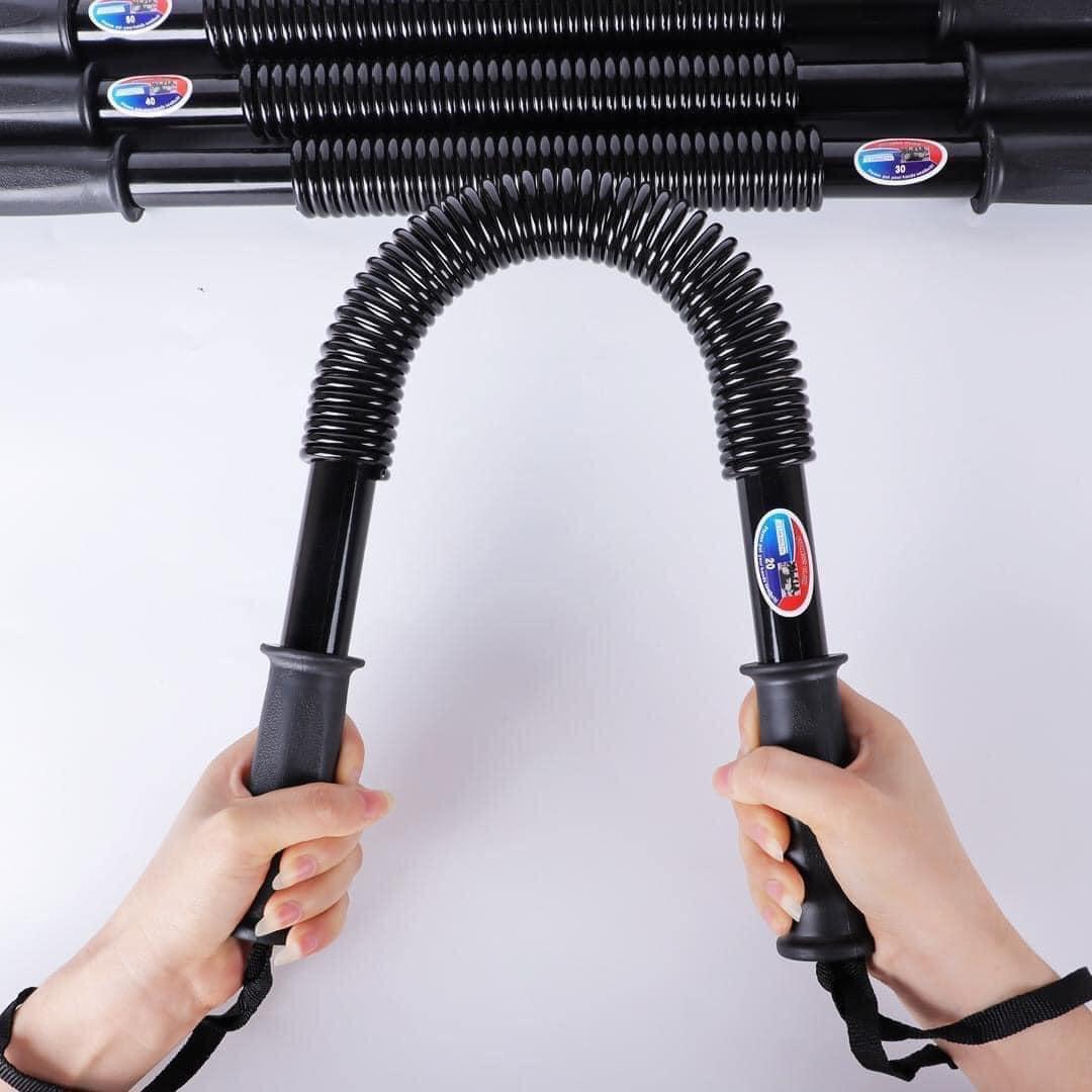 Gậy lò xo tập cơ tay dụng cụ bẻ tăng lực tay vai xô cơ ngực 40kg 50kg 60kg 100kg gym thể thao hiệu quả