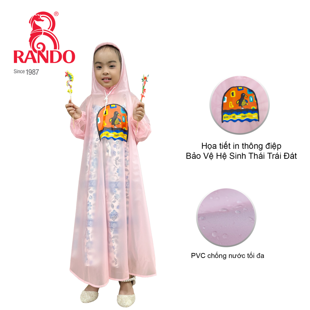 ÁO MƯA TRẺ EM - BISUR KIDS TRONG MÀU - Hàng chính hãng