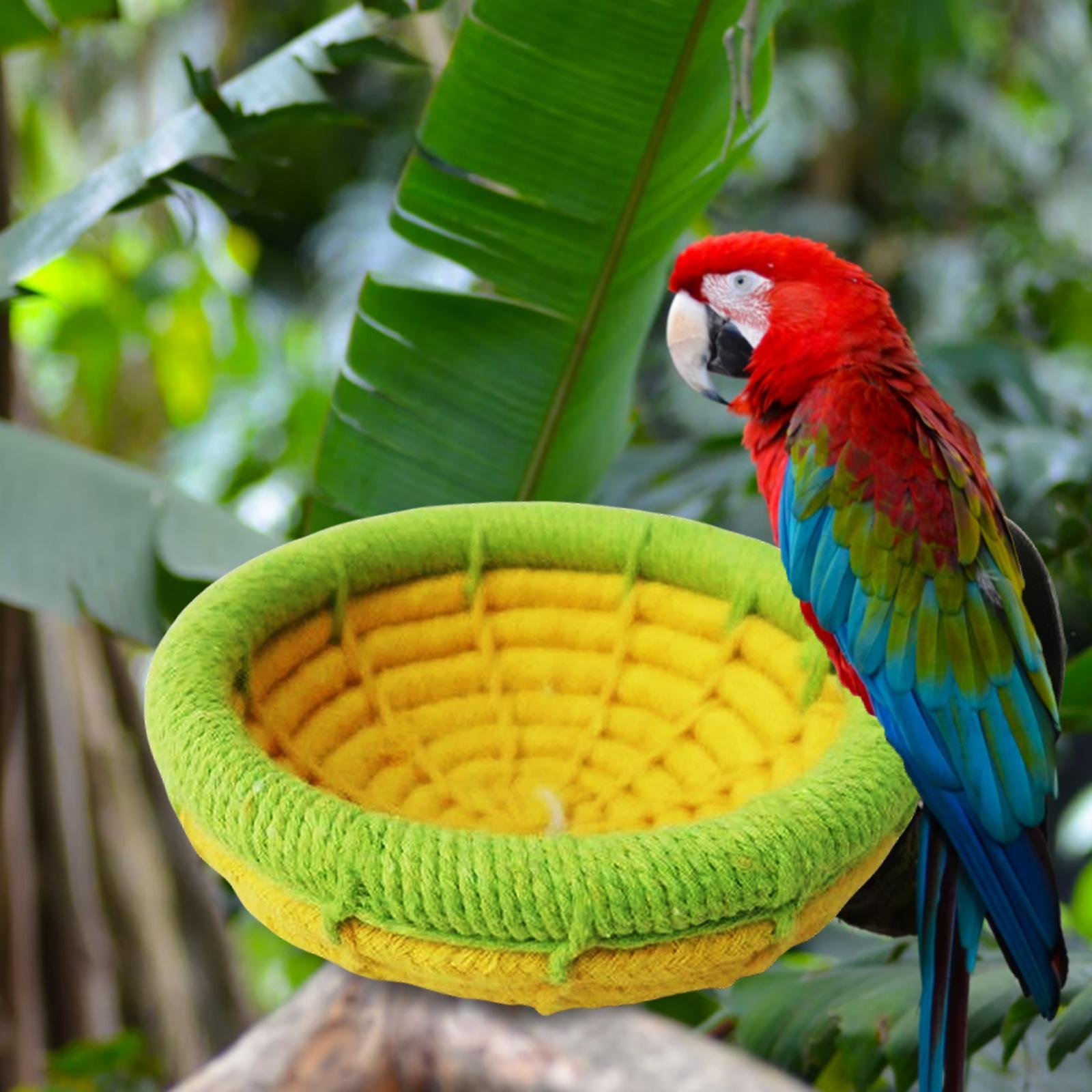 2pcs Pet Bird Nest Hammock Hut Hanging Bed for Parrot Lovebird Cockatoo