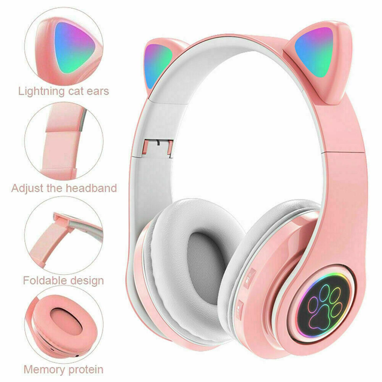 Bluetooth 5.0 Headset Earphone Headphones Earpiece Speaker White