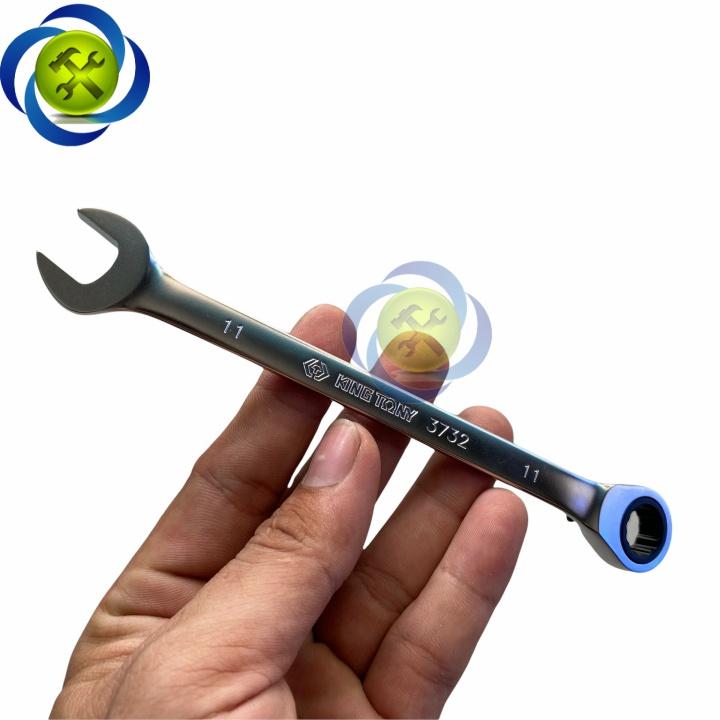 Cờ lê vòng miệng tự động 11mm Kingtony 373211M có khóa gạt