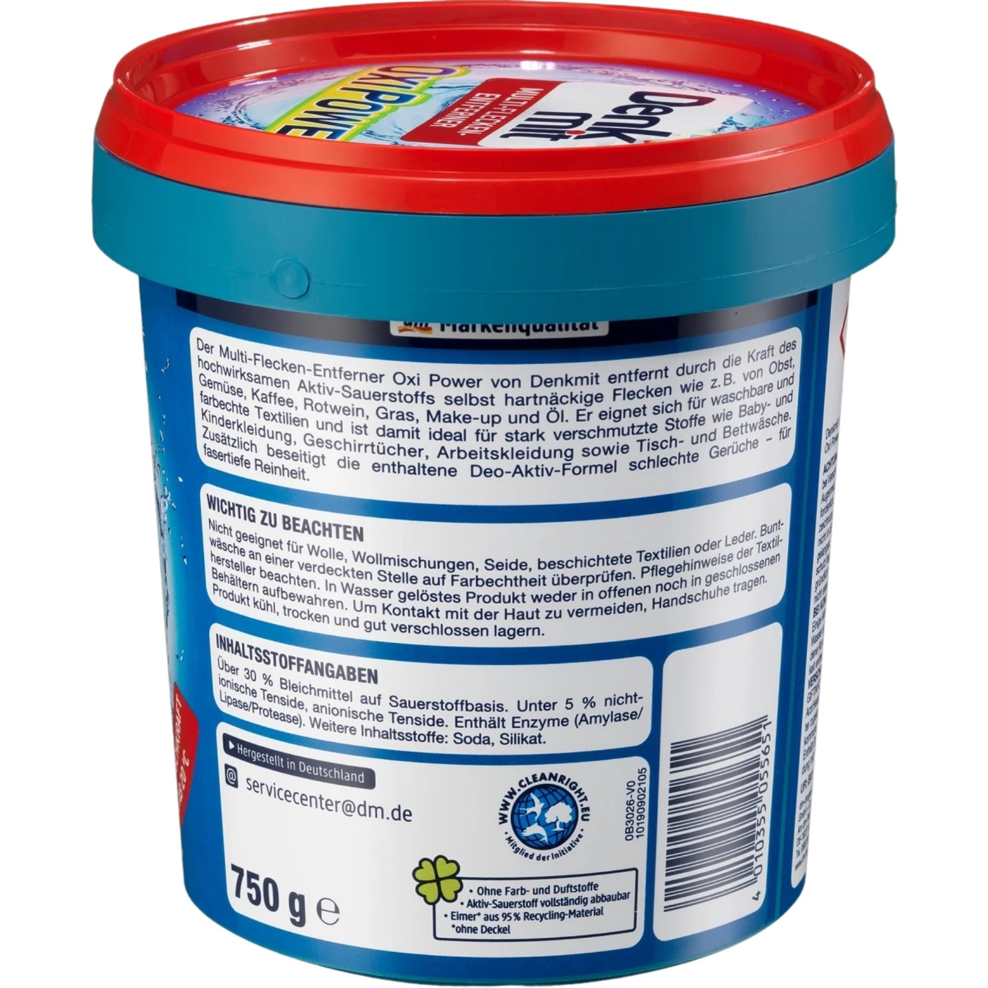 Bột Giặt Tẩy Vết Bẩn Đa Năng Denkmit Multi Flecken Entferner 750g