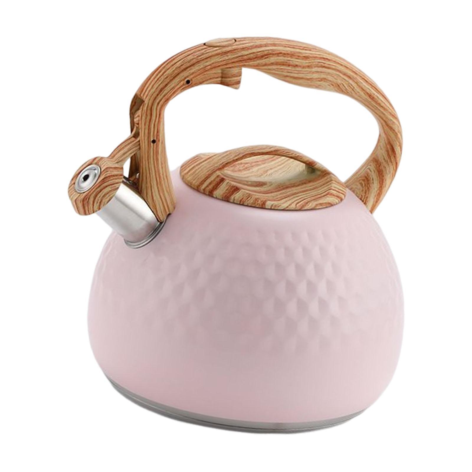 Tea kettle top stainless steel white beige