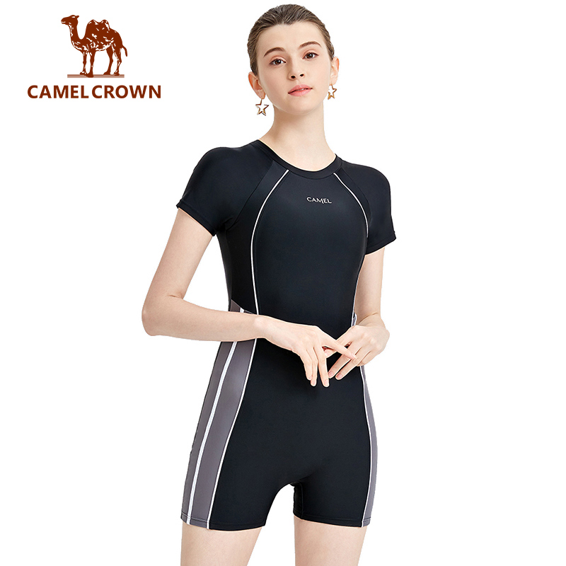 Đồ bơi một mảnh CAMEL CROWN thời trang tùy chọn kích thước dành cho nữ