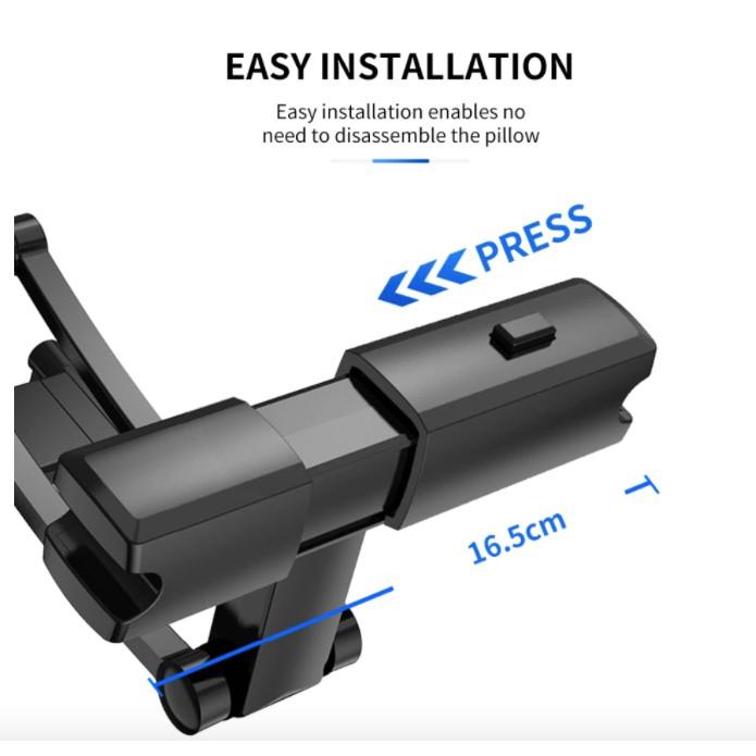 Giá đỡ điện thoại máy tính bảng xếp gọn sau ghế xe ô tô thiết kế chắc chắn