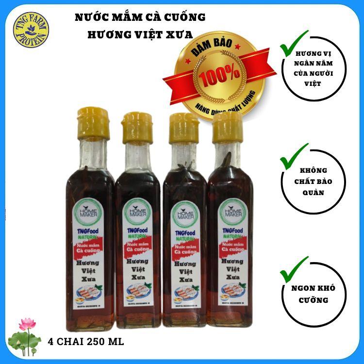 NƯỚC MẮM CÀ CUỐNG HƯƠNG VIỆT XƯA LOẠI THƯỢNG HẠNG THƠM NGON. SẢN PHẨM CHÍNH CHAI 250 mL - SẢN PHẨM BÁN KÈM MUỐI CÀ CUỐNG CHẤM HOA QUẢ Mã SP : NM-250