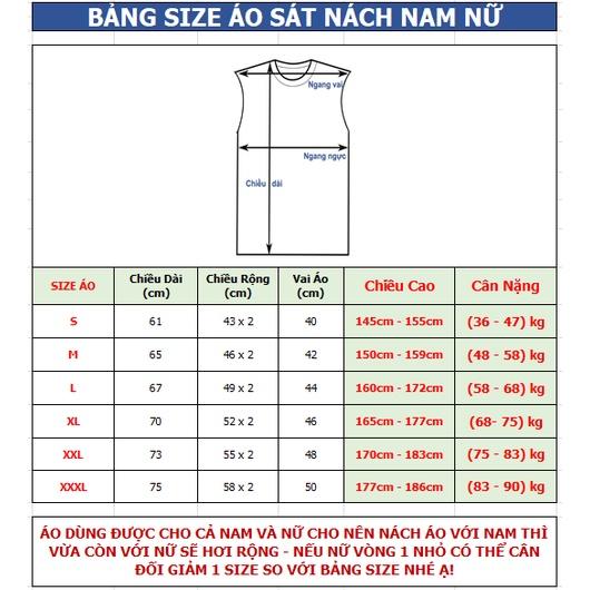 Áo Ba Lỗ Thể Thao Thun Lạnh Thấm Hút Thoáng Mát Áo Sát Nách Cho Nam và Nữ