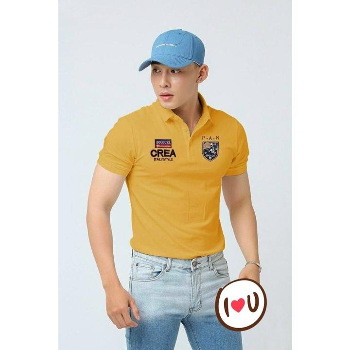 Áo thun nam có cổ thêu LOGO cực đẹp, áo POLO chất cotton, fomr body có 3 màu lựa chọn